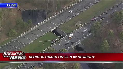 2 medical helicopters respond to serious crash on I-95 in Newbury
